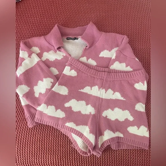 Nasty Gal Sweaters Nasty Gal Knit Cloud Lounge Set Size M